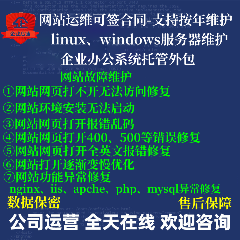 网站维护搬家服务器维护域名包年月网站安全